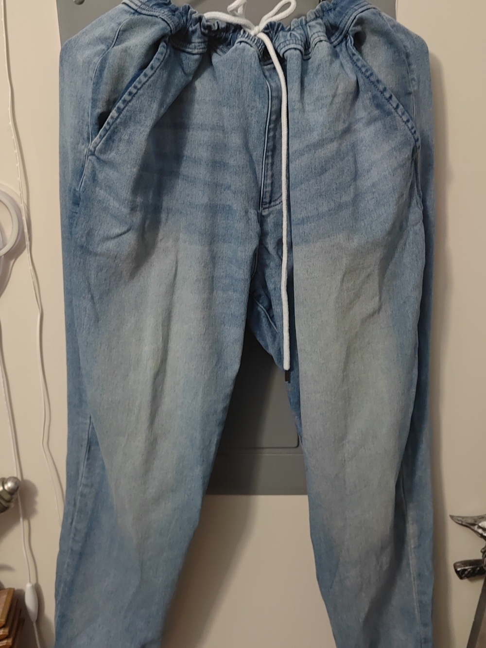 No Boundaries Light Blue Relaxed Denim Jogger Jeans